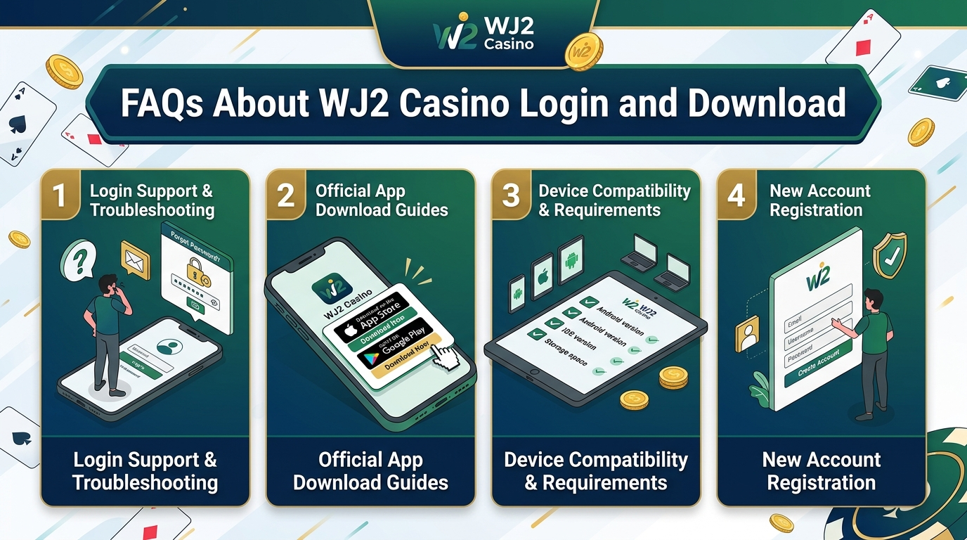FAQs About WJ2 Casino Login and Download